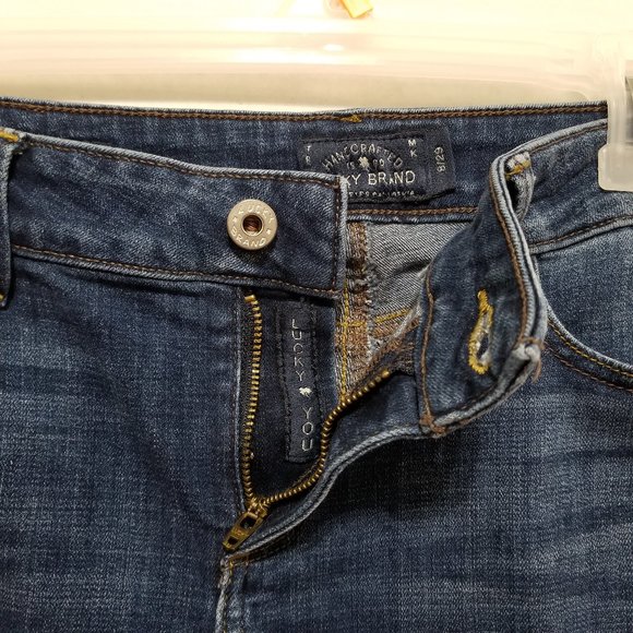 Lucky Brand jeans 8/29 Lolita Capri denim whiskered cropped stretch - Picture 9 of 15